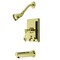 Kingston Brass Tub and Shower Faucet, Polished Brass, Wall Mount KB86520DFL - alternate 1